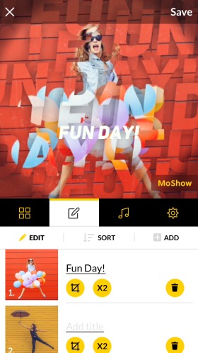 MoShow - Add Your Own Message